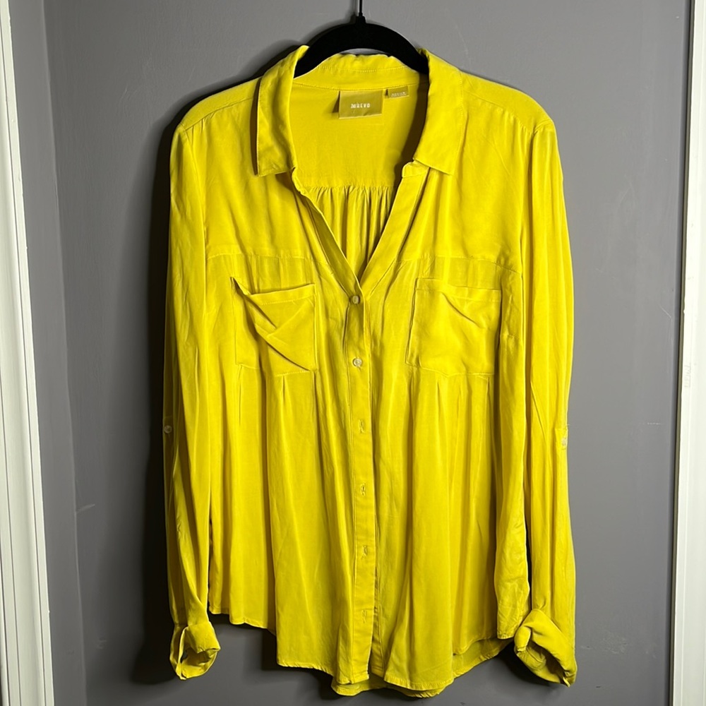 Maeve Yellow Button Down Shirt